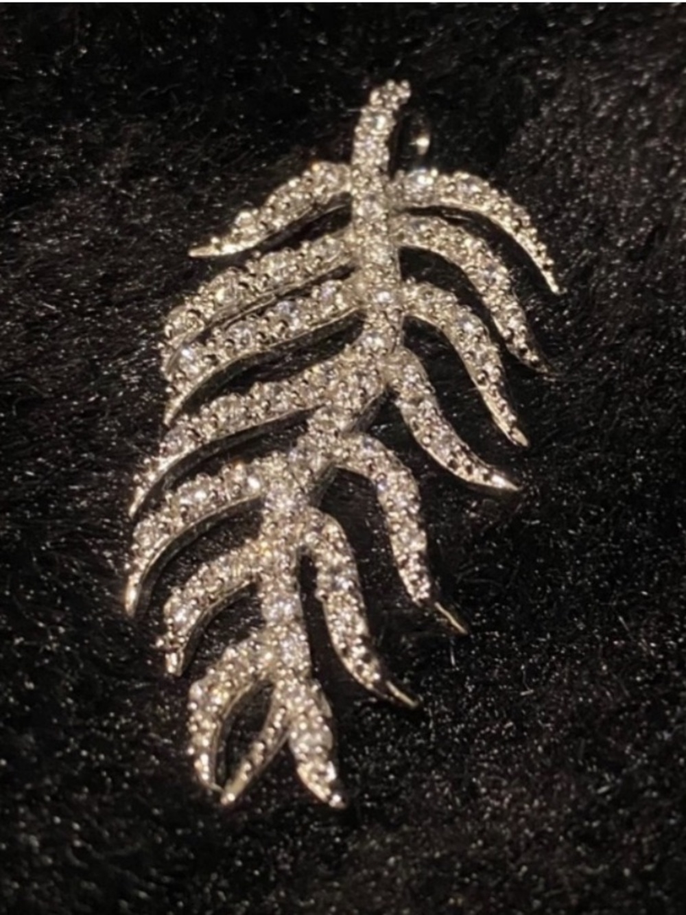 Leaf Pendant Sterling CZ